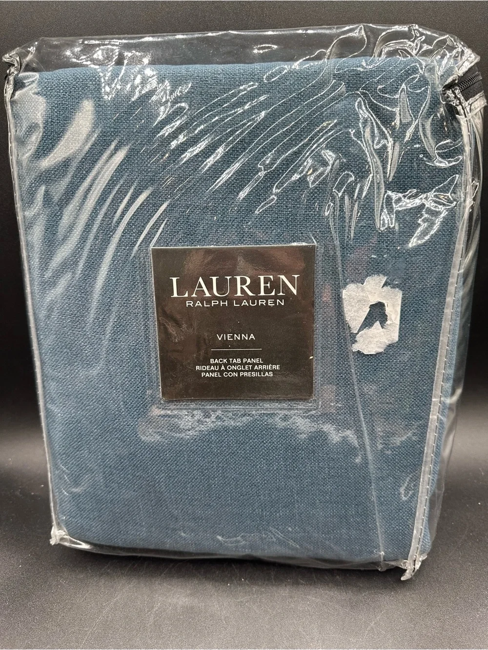 NWT Lauren Ralph Lauren Vienna Indigo Blue Back Tab Panel Curtain Size 54 X 84